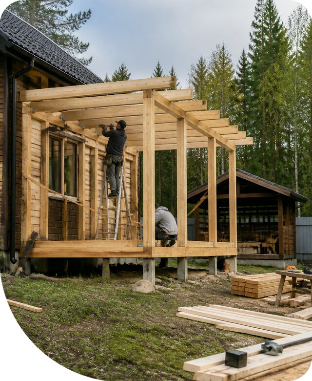 Строительство пристроек и построек на участке в Орле